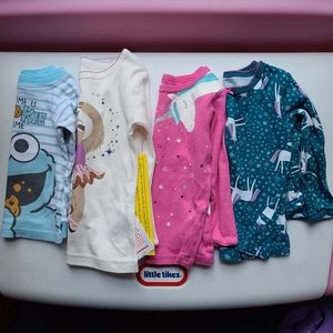 Bundle of 4 pajama shirts 18 months NWT